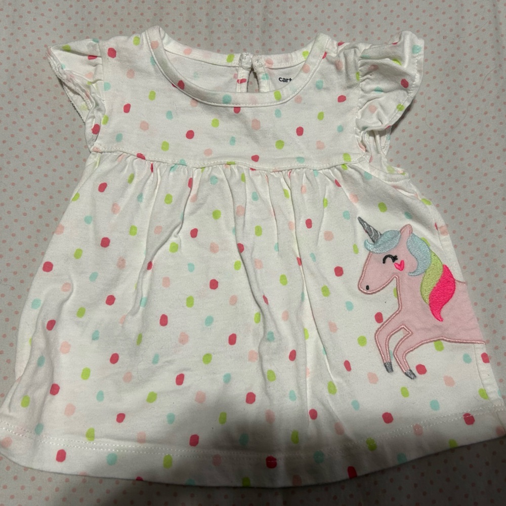 Adorable Unicorn Polka Dot Dress